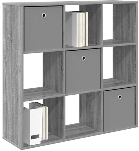 vidaXL Sideboard mit Schubladen Graues Sonoma 102 x 31 x 99,5 cm, Wohnzimmer Sideboard, moderner Stauraum, viel Platz zum Organisieren, Robustes freistehendes Möbelstück