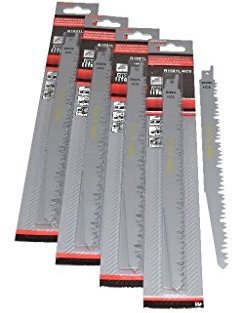 R1021L Reciprocating Sabre Saw Blades 240mm (20 Pack) – High Carbon Steel (HCS) for Wood & Plastic | Universal ½ Fit by Ufixt