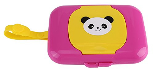 Fdit Feuchttücher Aufbewahrungsbox Baby Outdoor Reise Kinderwagen Wet Wipes Box nachfüllbar Container für Auto Badezimmer Wohnzimmer(Red + Yellow)