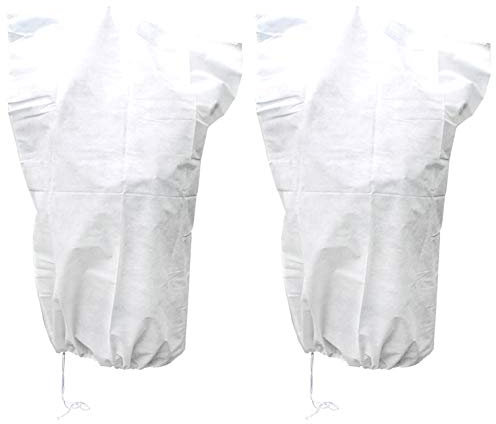 com-four® 2X Pflanzenschutzsack aus Gartenvlies zum Schutz vor Witterung und Tieren, ca. 1,20 x 1,80 m (02 Stück - Schutzhaube)