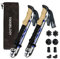 Trekology Trek-Z - Bastones de Senderismo Plegables de Tres Pliegues, Bastones de Aluminio Ligeros y Ajustables, bastón portátil con Agarre de Espuma para Caminar, Senderismo para Personas Mayores,