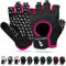 Alphachoice Trainingshandschuhe Fitnesshandschuhe Kraftsport Damen Herren | Bodybuilding Handschuhe Sporthandschuhe ohne Handgelenk | Für Krafttraining Gewichtheben (Pink, XS)