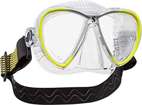Scubapro Synergy Twin Tauchmaske mit Comfort Strap (klar/gelb)