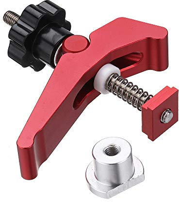 TuToy Aluminiumlegierung Schnellspannklemme T-Nut T-Schienen-Klemmensatz Holzbearbeitungswerkzeug