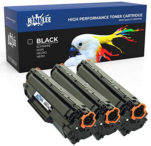 RINKLEE CF283A 83A Tonerkartusche kompatibel für HP LaserJet Pro MFP M125nw M126a M127fn M127fw M128fn M225dn M225dw M201dw M201n M202dw M202n | hohe Reichweite 1500 Seiten | Schwarz, 3er-Pack