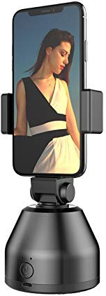 CHAW AI Smartphone Gimbal Stabilizzatore, Auto Viso/Object Tracking Gimbal, Rotazione 360° Smart Shooting Phone Holder per Smartphone