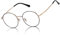 Blaulichtfilter Brille Damen Anti Blaulicht Brille für TV, PC, Gaming & Handy,Rund Computerbrille ohne Sehstärke UV Schutz 8215(Schwarzes Gold)