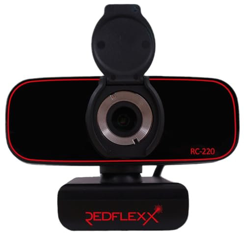 Redflexx REDCAM RC-220 Redline Full HD USB Webcam Videoqualität mit 1080p (1920x1080), H.264, Integriertes Mikrofon