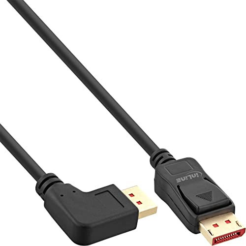 Delock DisplayPort Kabel Stecker gerade zu Stecker 90° Links gewinkelt 5 m