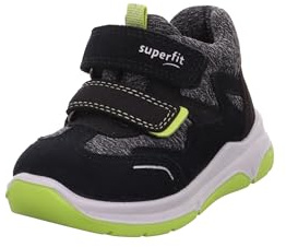 Superfit Jungen Cooper Lauflernschuh, Schwarz Hellgrün 0000, 26 EU