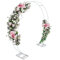 Large Garden Wedding Arch Round: 220x200cm Dual Circular Heavy Duty Sturdy Base White Metal Circle Stands Arched Arbour Frame Photography Props Backdrop Decorations for Pampas Grass Plant Flowers