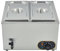 Bain Marie, table à vapeur électrique en acier inoxydable pour la maison et les restaurants - 1500 W 2 x 1/3 GN avec couvercles, robinet