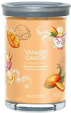 Yankee Candle Signature Scented Candle | Mango Ice Cream Large Tumbler Candle with Double Wicks | Soy Wax Blend Long Burning Candle | Perfect Gifts for Women