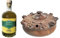 Coppa dell'amicizia valdostana UVA con 8 Becchi in pregiato legno di noce + Genepy Nostre Montagne 70 cl - 40%