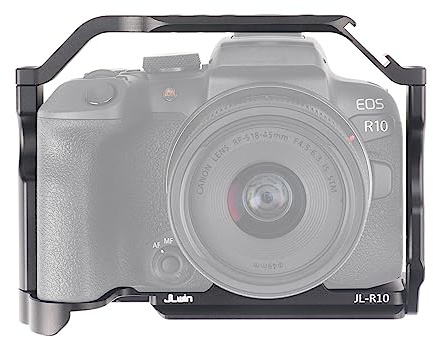 Hersmay R10 Cage, Camera Cage for Canon EOS R10 Cameras Movie Making Vlogging Rig Stabiliser with 1/4 Inch Attachment and 3/8 Inch Arri Mounting Hole