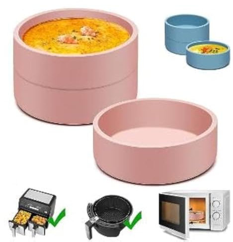 4 Pièce Silicone Friteuse à Air Poêle à Oeufs, Réutilisable Friteuse à Air Moule à Crêpes Moule d'ouf Frit Silicone Moule à Muffins,pour friteuse à air Cuisson Au Four Accessoires
