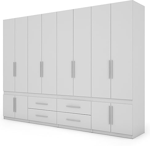 e-Meblast Kleiderschrank 230x57cm Schubladen Kleiderstangen Ohne Spiegel | Geräumige Schubladen, Schlafzimmer, Modul Schrank, Schubladen, Kleiderstangen, Ohne Spiegel, Kleiderstange