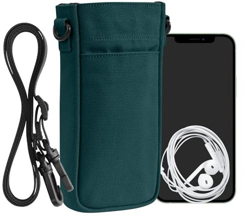 kwmobile Custodia Tela con Chiusura Magnetica per Smartphone XXL - 7 - Portacellulare Tracolla - Porta Cellulare da Collo Universale - Borsa Telefono