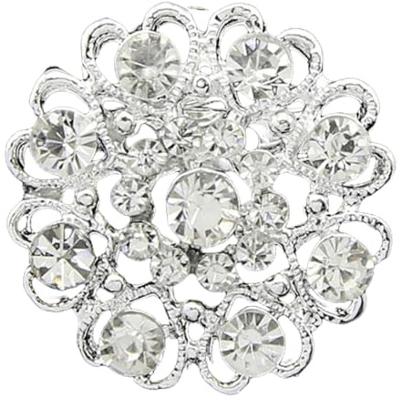 FAIRYGATE Brooch Pins Retro Crystal Rhinestone Brooches for Shirt Collar Decoration, B20