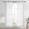 wiipara Sheer Voile Gardinen mit Ösen 2er Set, Transparente Vorhänge Wohnzimmer Ösenvorhang Ösenschal Durchsichtig Luftige Gardinenschals für Schlafzimmer, Weiße Vorhang 132 x 240 cm (BxH)