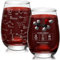 Yungyan 2 Pcs Glasses Stemless Wine Glasses 15 oz Chemistry Gifts Glassware Etched with Molecules Thick Wine Tumblers Chemistry Science Lovers Gifts