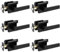 HOSOM 6 Pack Matte Black Door Handles Interior Privacy Door Handle with Lock Door Levers for Left or Right Handing, Heavy Duty Bedroom and Bathroom Door Locks Handle Set, Door Knob