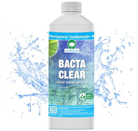 vdvelde.com - Bio Oxydator: BACTA CLEAR - Natürliche Teichsauger-Alternative - - - Für 1.000 bis 20.000 L- 100% ökologisch: schnell klares Wasser- Sicher für Menschen, Pflanzen und Tiere