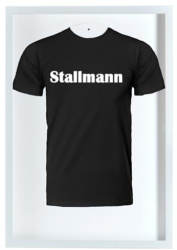 Stallmann Design Trikotrahmen 'Easy Click & Fill' mit Tür | Rahmen-Farbe: Weiß | Hintergrund: Weiß | Größe: 70 x 90 cm | hochwertige und leicht zu befüllende Vitrine für Trikots