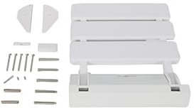 Duschsitz Klappbar,Wandmontage Duschklappsitz mit rutschfeste Sitzfläche Duschhocker Wasserdichter Badsitz Faltbar Badestuhl für Spa Sauna Balkon Badezimmer,Weiß Belastbar bis 130 kg