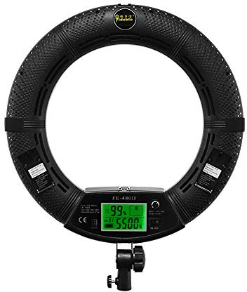18 Zoll Digitalanzeige Fernbedienung Dimmbar 3200K-5500K LED Ringlicht Kit für Kamera Smartphone Porträt Selfie YouTube Foto Video Studio Fotografie Kontinuierliche(ohne Tasche und Stativ)