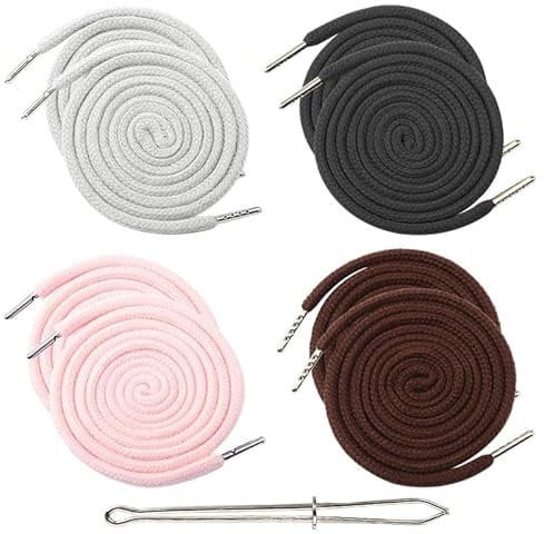 KOZOY Cordon de Rechange pour Sweat à Capuche, 8PCS 130 cm Cordon pour Bas de Jogging avec Outil de Cordage, Drawstring Cordons de Rechange universels pour Vestes Sweat Shirts Shorts Pantalons Sport