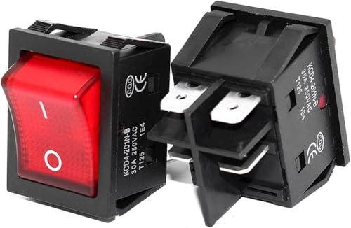 1 Uds interruptor 30A/250V 16A/250V interruptor basculante iluminado T85 de 4 pines resistente 12V 24V 110V 220V