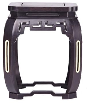 GENHAOSAN Bandejas para macetas estilo chino, soporte para flores pequeñas, base cuadrada de madera maciza, estatua de Buda, adornos de jade de pie alto, platillos para macetas (S)