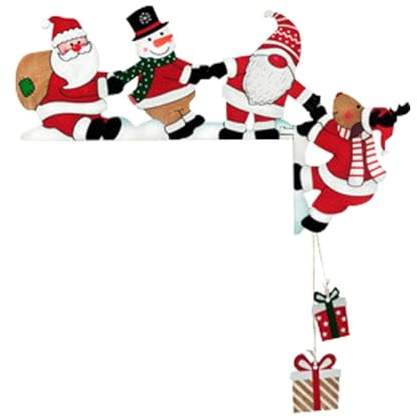 Weihnachtsdeko Türrahmen, Türrahmen Deko, Türdeko Weihnachten, Weihnachts Türrahmen Deko, Weihnachtsmann Elch Wand Retro Türrahmen Dekoration