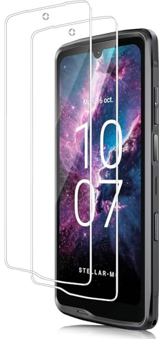 Xunzii Verre Trempé pour Crosscall stellar M6/M6E [2 pièces], Protection écran [9H Dureté] Film Vitre en Trempé, Sans Bulle, Anti Rayures, 0.33MM HD Transparente Vitre Trempé