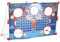 HOMCOM Handballkäfig Kind Outdoor, Tor 5 Zielzonen, aufblasbarer Handball, Pumpe, U-förmige Bodenheringe, Leichter Rahmen