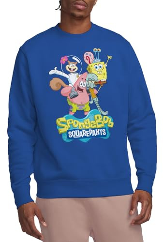 SPONGEBOB SQUAREPANTS Unisex Spongebob Spongebob Group Shot Crew Sweatshirt Sweatshirt