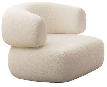 Fashion Style Cream Marshmallow Small Sofa for Living Room in Small Apartments Couch for Small Spaces (Cream)