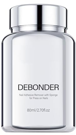 Uitseld Nail Glue Remover, Nail Sponge Removal Debonder, Gentle Waterproof Gel Glue Remover for Fingernails and Toenails Daily Use