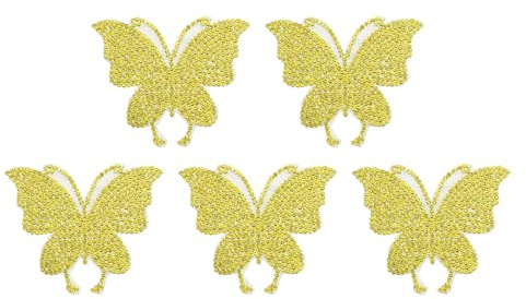 PATIKIL 5Stk Schmetterling Autoaufkleber Für Damen 28 x 24 Strassstein Kristall Auto Sticker Selbstklebend Glitzer Sticker Deko Für Stoßstange Fenster Laptops Koffer Zitronengelb