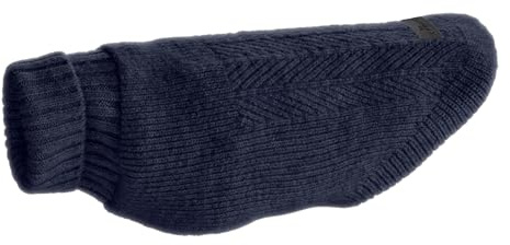HUNTER Hundepullover GENF, Farbe: dunkelblau, Strickpullover für kalte Tage, weich, anschmiegsam, recyceltes Polyester, waschbar, umgschlagbarer Halskragen, hohe Elastizität, Größe: 55