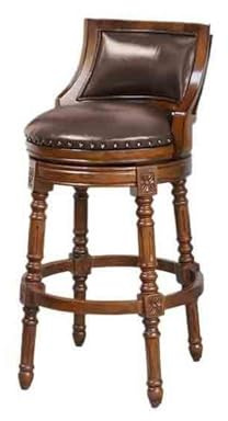 Pub Barhocker Vintage Barhocker Hochhocker Europäische Rückenlehne Bar Drehstuhl Holz Licht Luxus Barstuhl(Bruin)