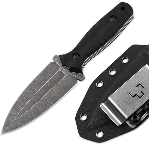 BÖKER PLUS® W1 - Dolch Messer mit 9,5 cm VG-10 Klinge - taktisches Gürtelmesser mit Kydex-Scheide & Gürtel-Adapter - Tactical Dagger Knife - schwarzes Einsatzmesser feststehend in Geschenk-Box