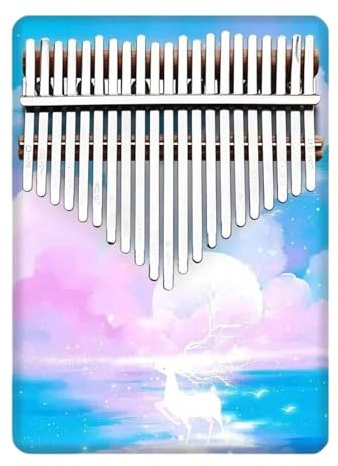 Kalimba Cromática De 21 Teclas Teclado Musical Pequeño Madera Profesional Ideal Para Principiantes Incluye Accesorios(9)