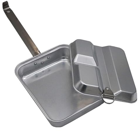 Aluminium Campinggeschirr mit geräumigem Fachdesign, geeignet für und Entdecker, Behälter mit langem, altes Camping Essgeschirr