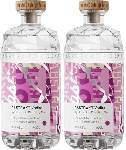 Abstrakt Vodka Toasted Marshmallow and Madagascan Vanilla 70cl, 38 pct ABV - Distilled in Scotland at BrewDog Distilling - Five-times distilled in copper pot stills, crafted for cocktails or neat