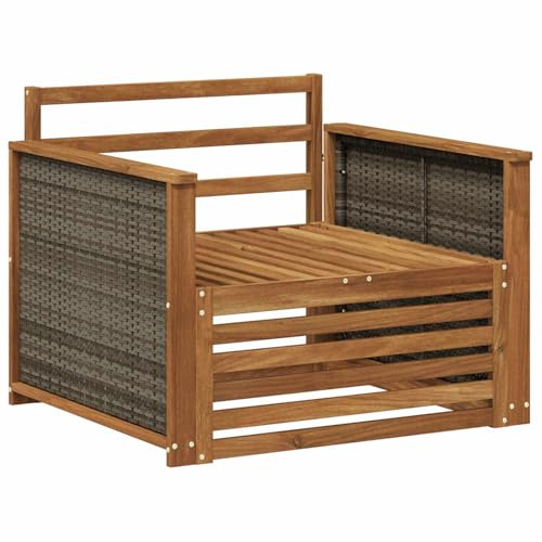 vidaXL Outdoor Mittelsofa Massivholz Akazie Natur, Gartenmöbel, modernes Outdoor-Sofa, modulare Lounge, Elegante Terrassen-Sitze