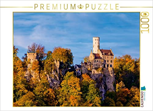 CALVENDO Puzzle Schloss Lichtenstein auf der Schwäbischen ALB 1000 Teile Puzzle quer | 1000 Teile Lege-Größe 64 x 48 cm Foto-Puzzle für glückliche Stunden
