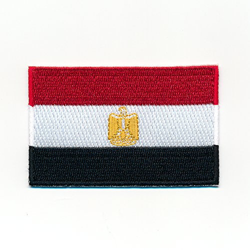 hegibaer 60 x 35 mm Ägypten Flagge Kairo Alexandria Giseh Flag Aufnäher Aufbügler 1041 B