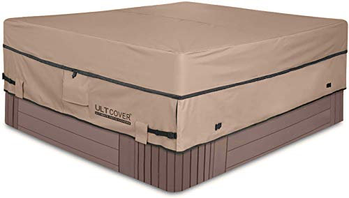 ULTCOVER Housse de Protection carrée 100% Polyester 600D pour Spa extérieur 215,9 x 215,9 cm